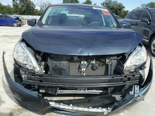 3N1AB7AP3EL608546 - 2014 NISSAN SENTRA S BLUE photo 9