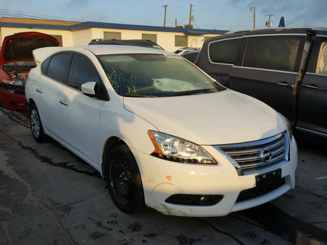 3N1AB7AP7FL675782 - 2015 NISSAN SENTRA S WHITE photo 1