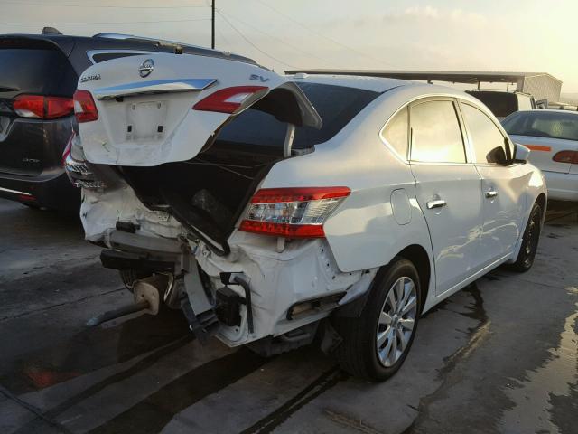 3N1AB7AP7FL675782 - 2015 NISSAN SENTRA S WHITE photo 4