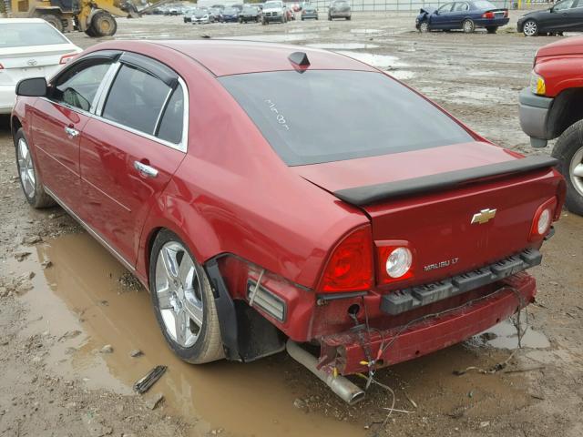 1G1ZC5E08CF256501 - 2012 CHEVROLET MALIBU 1LT MAROON photo 3