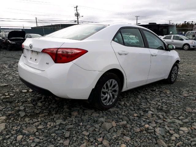 2T1BURHE9HC760947 - 2017 TOYOTA COROLLA L WHITE photo 4