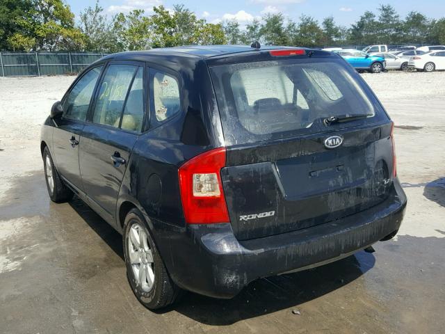 KNAFG525787206556 - 2008 KIA RONDO BASE BLACK photo 3