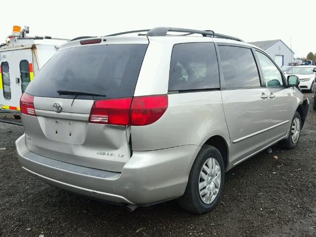 5TDZA23C64S201264 - 2004 TOYOTA SIENNA CE SILVER photo 4