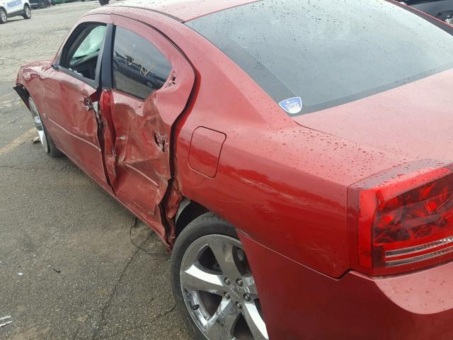 2B3KA43G16H427599 - 2006 DODGE CHARGER SE RED photo 9