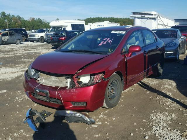 2HGFA1F55BH528424 - 2011 HONDA CIVIC LX RED photo 2