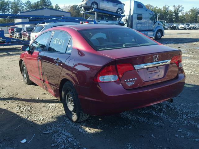 2HGFA1F55BH528424 - 2011 HONDA CIVIC LX RED photo 3