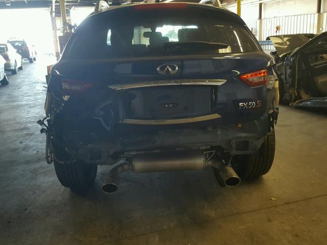 JN8BS1MW9DM100219 - 2013 INFINITI FX50 BLUE photo 9