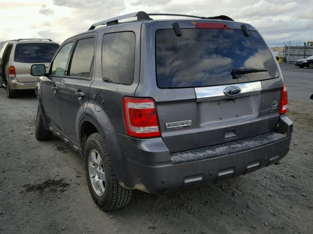 1FMCU9EG9BKA08628 - 2011 FORD ESCAPE LIM GRAY photo 3