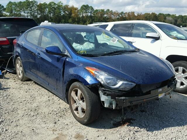 KMHDH4AEXDU818518 - 2013 HYUNDAI ELANTRA GL BLUE photo 1