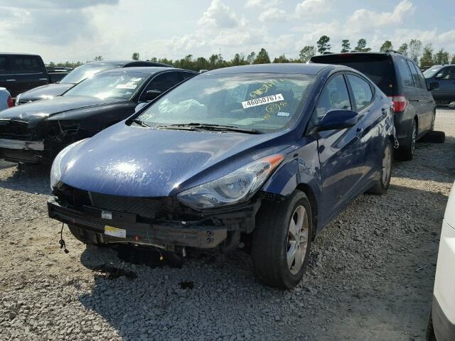 KMHDH4AEXDU818518 - 2013 HYUNDAI ELANTRA GL BLUE photo 2