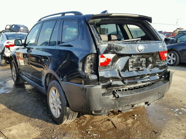 WBXPA73445WC46501 - 2005 BMW X3 2.5I BLACK photo 3