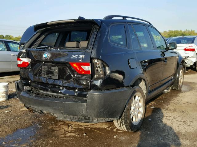 WBXPA73445WC46501 - 2005 BMW X3 2.5I BLACK photo 4