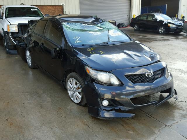 1NXBU4EE6AZ269876 - 2010 TOYOTA COROLLA BA BLACK photo 1