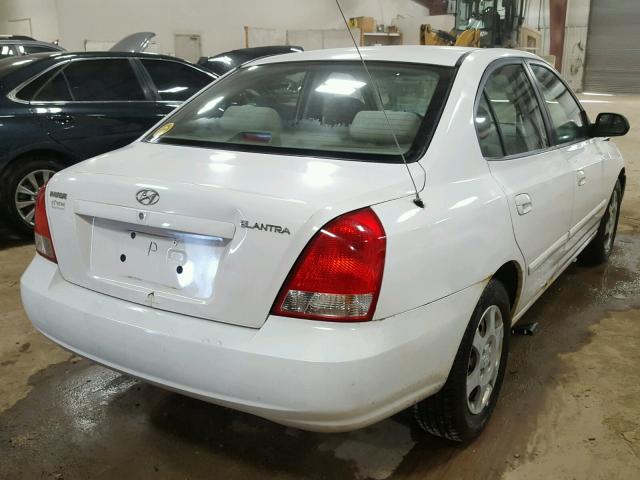 KMHDN45D03U661560 - 2003 HYUNDAI ELANTRA GL WHITE photo 4