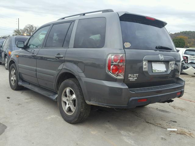 2HKYF18647H516987 - 2007 HONDA PILOT EXL BLUE photo 3