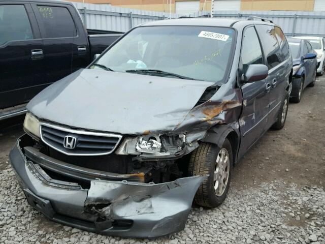 2HKRL18662H573424 - 2002 HONDA ODYSSEY EX GRAY photo 2