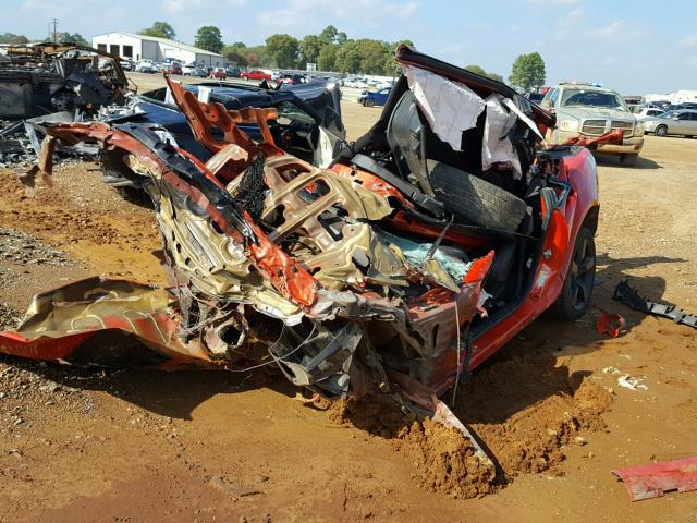 2G1FC1EV8A9119667 - 2010 CHEVROLET CAMARO LT ORANGE photo 2