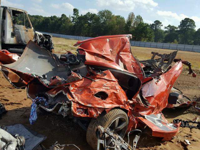 2G1FC1EV8A9119667 - 2010 CHEVROLET CAMARO LT ORANGE photo 9