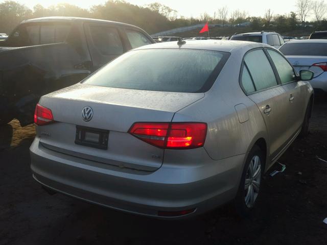 3VWLA7AJ2FM411056 - 2015 VOLKSWAGEN JETTA TDI GRAY photo 4