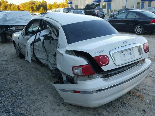 KNALD124165104397 - 2006 KIA AMANTI WHITE photo 3