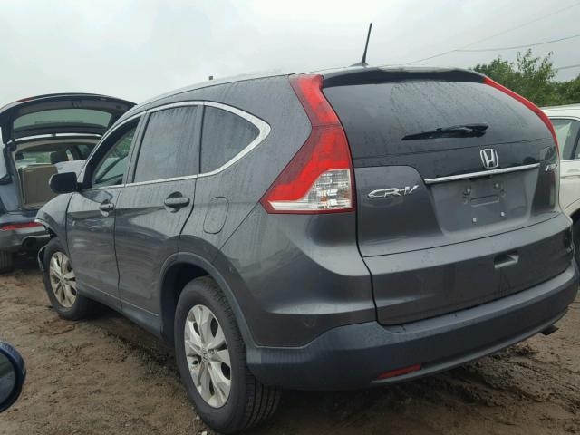 2HKRM4H7XEH679399 - 2014 HONDA CR-V EXL GRAY photo 3