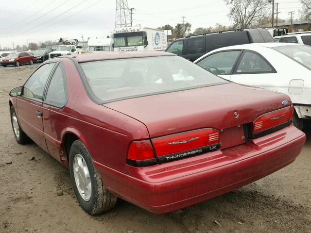 1FAPP6243PH189855 - 1993 FORD THUNDERBIR RED photo 3