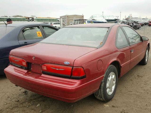 1FAPP6243PH189855 - 1993 FORD THUNDERBIR RED photo 4