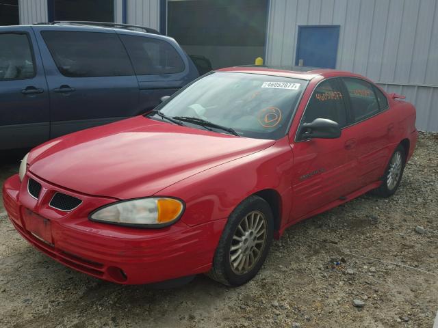 1G2NF52T0YM864435 - 2000 PONTIAC GRAND AM S RED photo 2