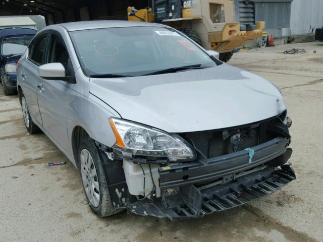 3N1AB7AP8EY273545 - 2014 NISSAN SENTRA S SILVER photo 1