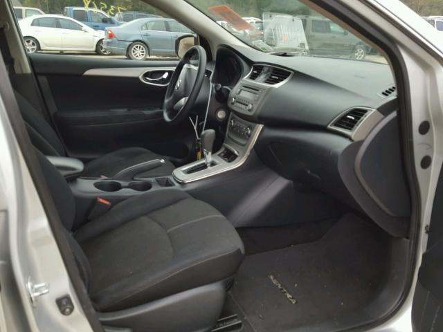 3N1AB7AP8EY273545 - 2014 NISSAN SENTRA S SILVER photo 5