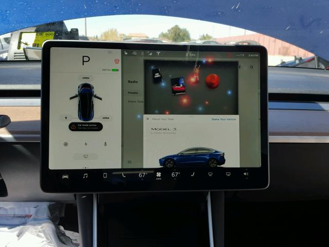 5YJ3E1EA4JF076703 - 2018 TESLA MODEL 3 أزرق صورة 9