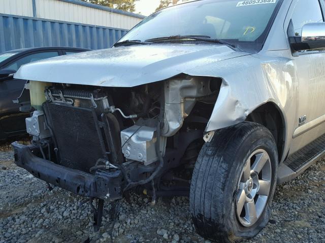 5N1BA08A47N712636 - 2007 NISSAN ARMADA SE SILVER photo 9