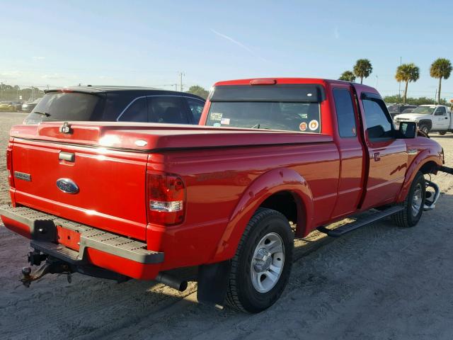 1FTKR1EE2BPB03987 - 2011 FORD RANGER SUP RED photo 4