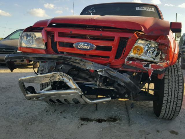 1FTKR1EE2BPB03987 - 2011 FORD RANGER SUP RED photo 9