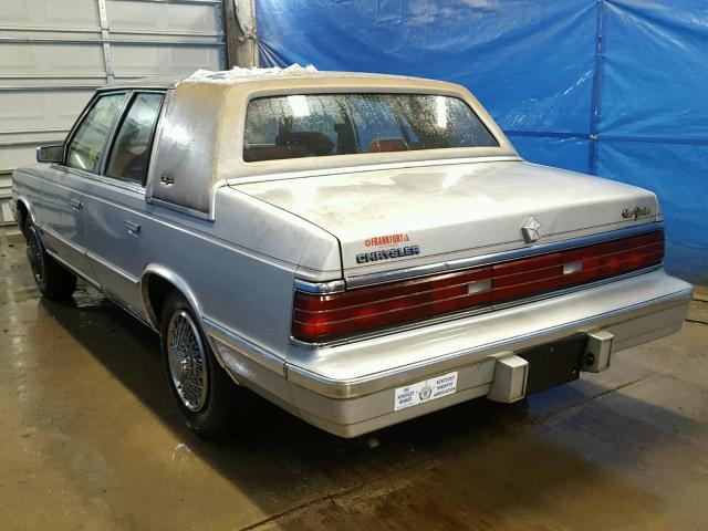 1C3BT56E1JC101634 - 1988 CHRYSLER NEW YORKER SILVER photo 3