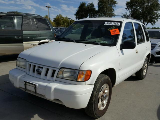 KNDJA723125122552 - 2002 KIA SPORTAGE WHITE photo 2