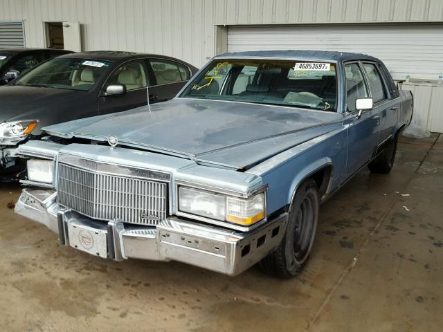 1G6DW54E0NR704255 - 1992 CADILLAC BROUGHAM BLUE photo 2