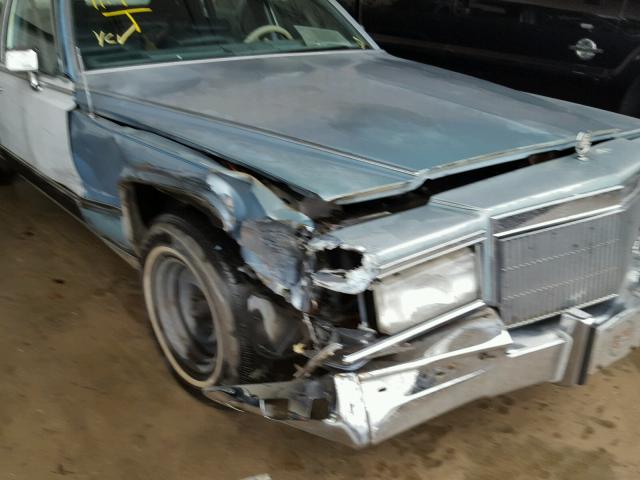 1G6DW54E0NR704255 - 1992 CADILLAC BROUGHAM BLUE photo 9