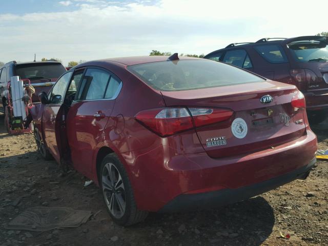 KNAFX4A80E5152367 - 2014 KIA FORTE EX RED photo 3