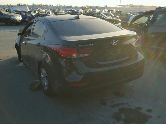 KMHDH4AE9GU636636 - 2016 HYUNDAI ELANTRA SE BLACK photo 3