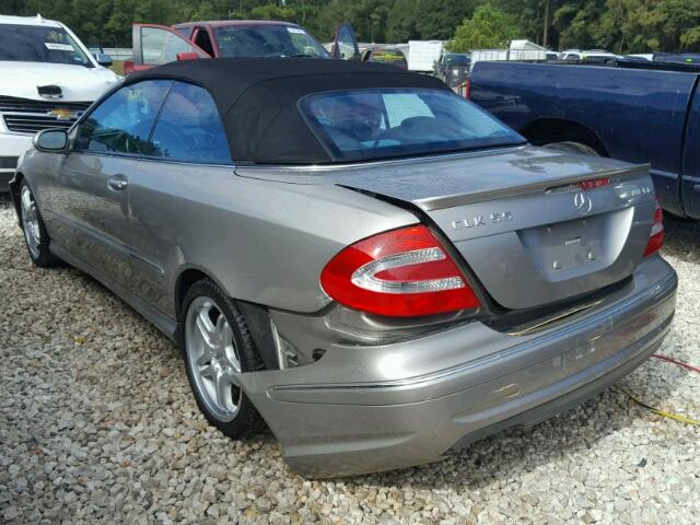 WDBTK76G95T042837 - 2005 MERCEDES-BENZ CLK TAN photo 3