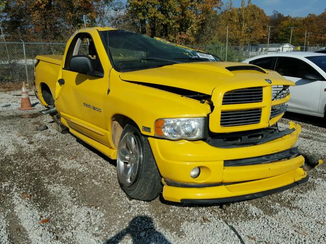 1D7HA16D74J251166 - 2004 DODGE RAM 1500 S YELLOW photo 1