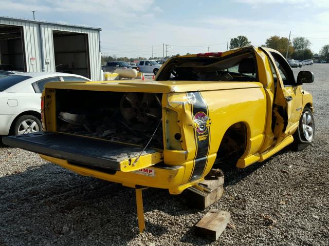 1D7HA16D74J251166 - 2004 DODGE RAM 1500 S YELLOW photo 4