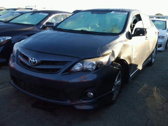 2T1BU4EE7BC743644 - 2011 TOYOTA COROLLA BA GRAY photo 2