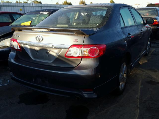 2T1BU4EE7BC743644 - 2011 TOYOTA COROLLA BA GRAY photo 4