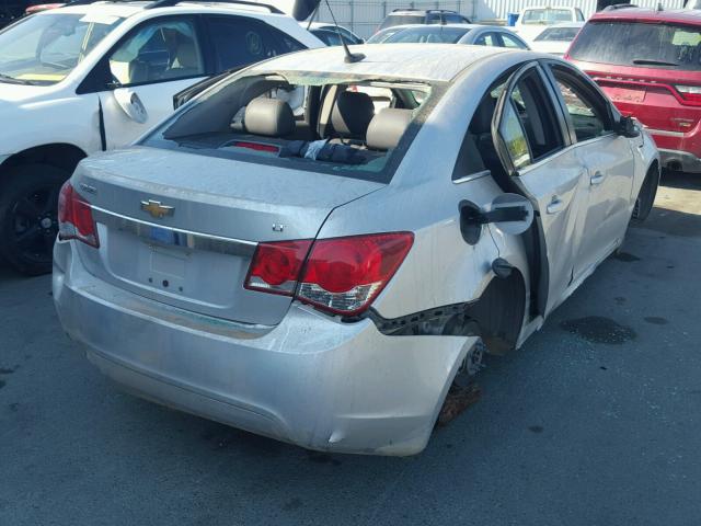 1G1PE5SB7D7140760 - 2013 CHEVROLET CRUZE LT SILVER photo 4