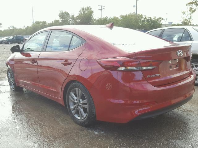 5NPD84LF3HH056479 - 2017 HYUNDAI ELANTRA RED photo 3