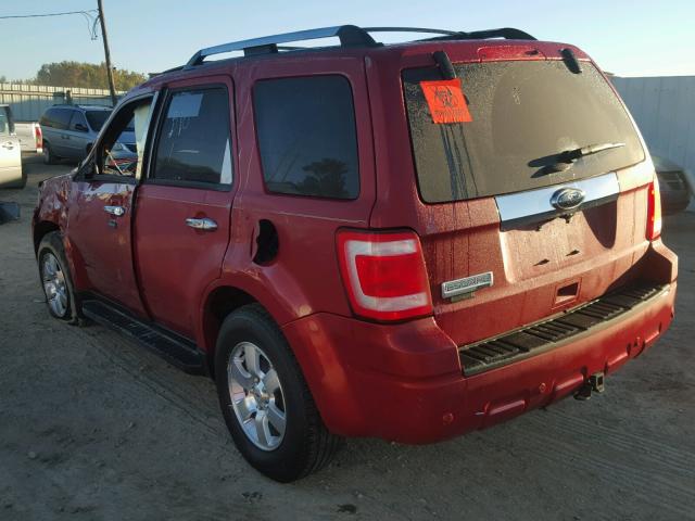 1FMCU0E74BKB59419 - 2011 FORD ESCAPE LIM RED photo 3