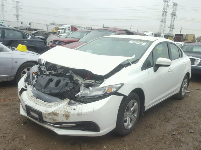 19XFB2F57FE119179 - 2015 HONDA CIVIC LX WHITE photo 2