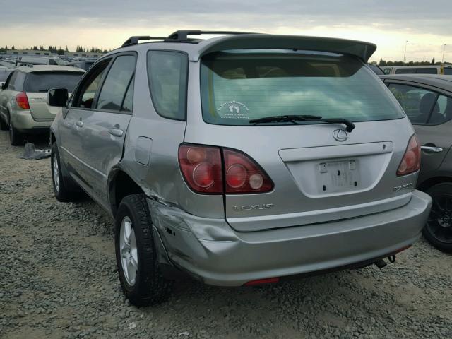 JT6GF10U4Y0065409 - 2000 LEXUS RX 300 SILVER photo 3